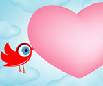 Valentines Day Bird Card